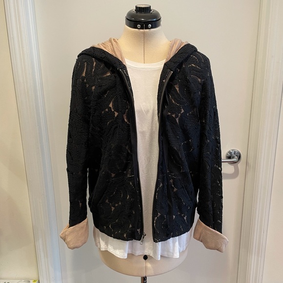 ALC Lace Overlay Hoodie - Size M - Picture 13 of 13